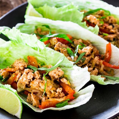 Thai Chicken Lettuce Wraps | Healthy Fitness Recipe